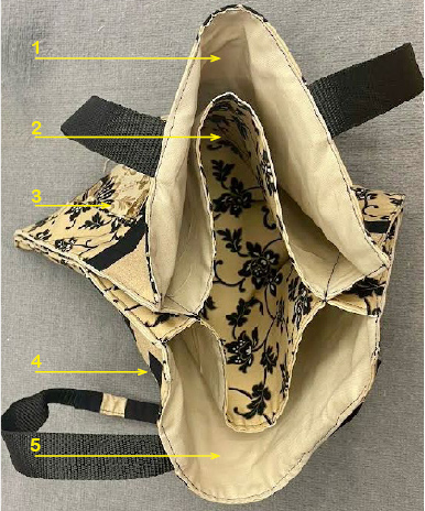 (Bild für) Barock Chic - Tasche mit 5 Fächer - zum Schließen ins Bild klicken