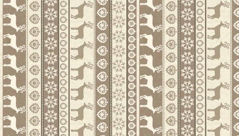 (Bild für) Scandi Streifen Taupe - Beige - Christmas - zum Schließen ins Bild klicken